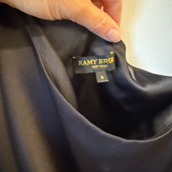Ramy Brook  Malika Satin One Shoulder Midi Dress size 8 - Picture 12 of 14